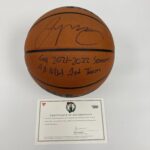 Jayson Tatum Game Used Signed Inscribed 2020-21 NBA Game Basketball Fanatics COA – Autographed Basketballs