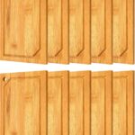 Yinkin 10 Pcs Mini Wedding Charcuterie Boards Bulk Cutting Engraving Halloween Appetizer Trays Bamboo Christmas Thanksgiving Gift Small Kitchen Bar Chopping Wooden Serving for Paint with Juice Groove