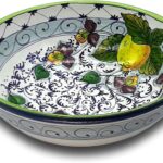 Large Ceramic Bowl for Kitchen – Italian dinnerware pasta bowl – Platter serving tray – Hand painted Tuscan pottery bowls – Made in Italy plates set – Ceramics salad tuscan soul pottery