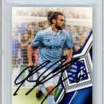 Graham Zusi Signed Soccer Card, 2018 Topps MLS #141, Beckett Authenticated Autograph and Slabbed Sporting Kansas City Autographed Football Cards KC Auto Collectibles
