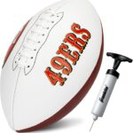 Franklin Sports NFL Autograph Football – Official Size White Panel Souvenir Football for Autographs + Signatures – NFL Team Fan Shop Memorabilia