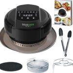 Sousvide Art 7-in-1 Instant Pot Air Fryer Lid 8 qt, Instant Pot Pressure Cooker Attachment – Fryers Lid – Instapot Accessory – Air Fryer Accessories Combo with Basket, Rack, Mat, Tongs, Cookbook