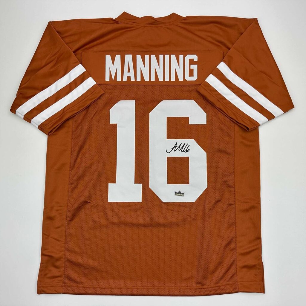 Facsimile Autographed Arch Manning Texas Orange Reprint Laser Auto College Football Jersey Size Men’s XL