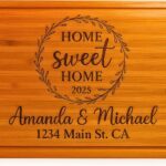 Personalized Housewarming Gifts – New Homeowner Cutting Board Gifts, Real Estate Closing Gift for Client, First Time House Buyers, Home Buyers, New Apartment & Neighbor Realtor Gifts