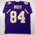 Facsimile Autographed Randy Moss Minnesota Purple Reprint Laser Auto Football Jersey Size Men’s XL