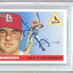 Jim Edmonds Signed 2004 Topps Heritage Card #246, Beckett Authentic Autograph BGS Auto-10 Graded Slab, St Louis Cardinals Autographed Baseball Memorabilia
