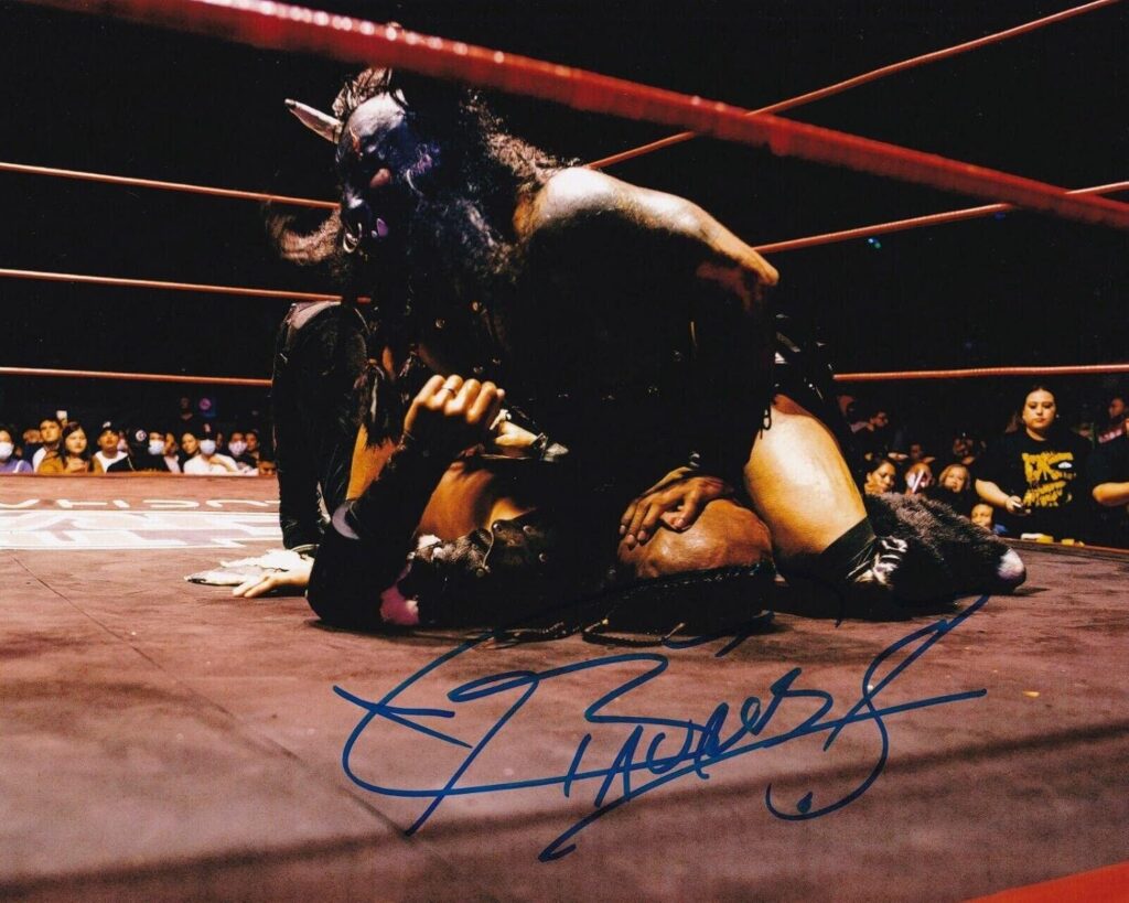 Taurus Signed 8×10 Photo Lucha Libre AAA Impact Wrestling Picture Auto 32 – Autographed Soccer Photos
