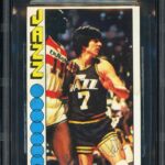 Pistol Pete Maravich Autographed 1976-77 Topps Card #60 Utah Jazz Beckett BAS #17446305 – Basketball Autographed Cards