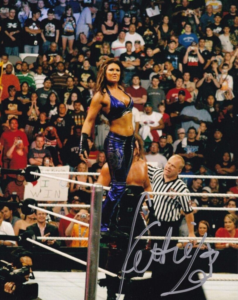 Katie Lea Burchill Signed 8×10 Photo WWE Winter TNA Impact The Temptress WOW 15 – Autographed Soccer Photos