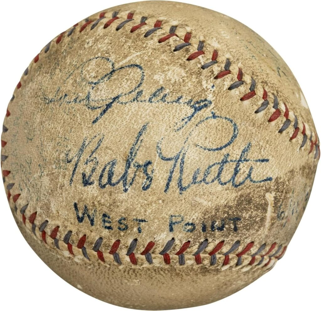 Stunning Babe Ruth & Lou Gehrig Signed American League Baseball PSA DNA & JSA – Autographed Baseballs