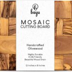 Bayu Handcrafted Olive Wood Charcuterie Board and Serving Platter, 12″ x 8″ x 0.8″ Olive Wood Cutting Board with Rustic Natural Finish, Wooden Kitchen Accessories