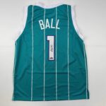 Facsimile Autographed LaMelo Ball Charlotte Teal Reprint Laser Auto Basketball Jersey Size Men’s XL