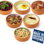 Handmade Clay Cooking Pot Set, Handmade Terracotta Bowl, Glazed Serving Pots for Mexican Dishes, Earthenware Pudding Cups, Turkish Pottery Bowls for Food, Set of 6