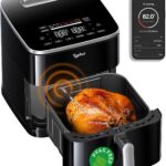 Typhur 8QT Sync Air Fryer with Built-in Wireless Meat Thermometer, 9-in-1 Smart Airfryer with Ceramic Nonstick Basket for Quick Easy Meals, 450°F Max, Cooks 6lb Whole Chicken, Dishwasher Safe, 120V