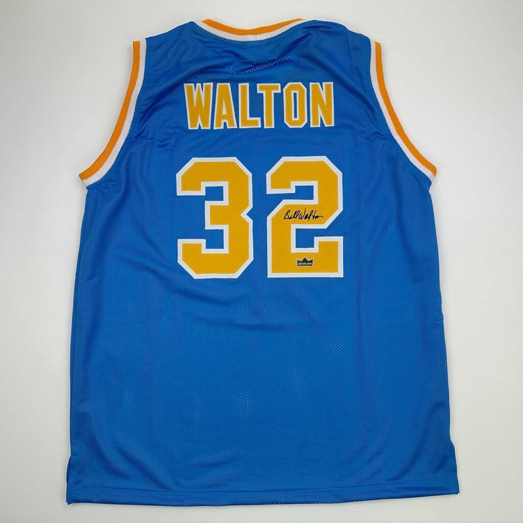 Facsimile Autographed Bill Walton UCLA Blue Reprint Laser Auto College Basketball Jersey Size Men’s XL