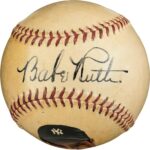Magnificent Babe Ruth Single Signed 1948 American League Baseball PSA DNA COA – Autographed Baseballs