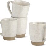 Yedio 12 oz Ceramic Coffee Mugs – Set of 4, Speckled Glaze Coffee Cups with Handle for Tea, Latte, Cocoa, Stylish Gift, Dishwasher & Microwave Safe