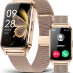 Fitness Tracker Watch for Women Men, Step Counter Work for iPhone and Android, IP68 Waterproof, Activity Track with Calorie, Sleep Monitor, 110+ Sports Modes Pedometer Smart Smartwatch (Gold, 1.57)