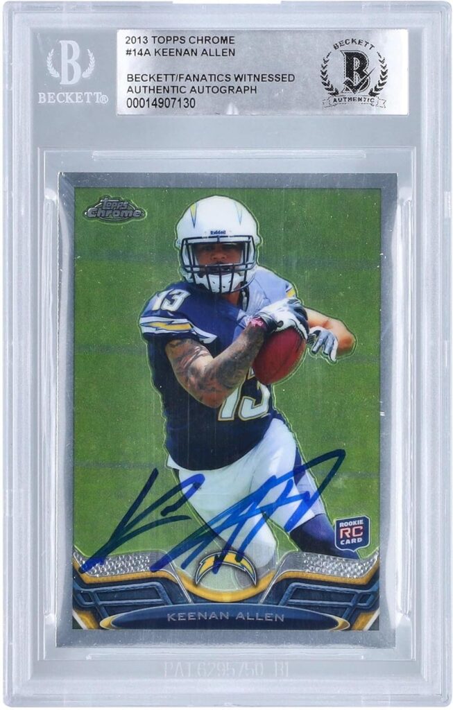 Keenan Allen San Diego Chargers Autographed 2013 Topps Chrome #14 Beckett Fanatics Witnessed Authenticated Rookie Card – Football Slabbed Autographed Rookie Cards