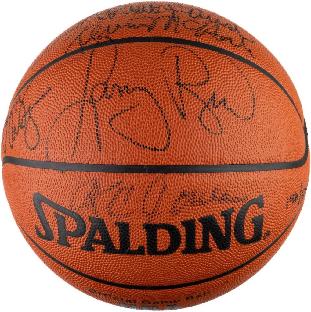 1985-86 Boston Celtics NBA Champs Team Signed Official NBA Game Basketball UDA – Autographed Basketballs