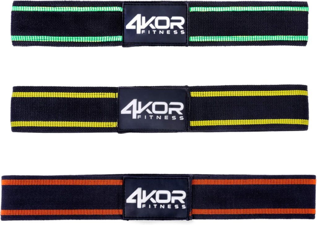4KOR Fitness Resistance Loop Band Set, Perfect for Crossfit, Yoga, Physical Therapy, and Booty Building