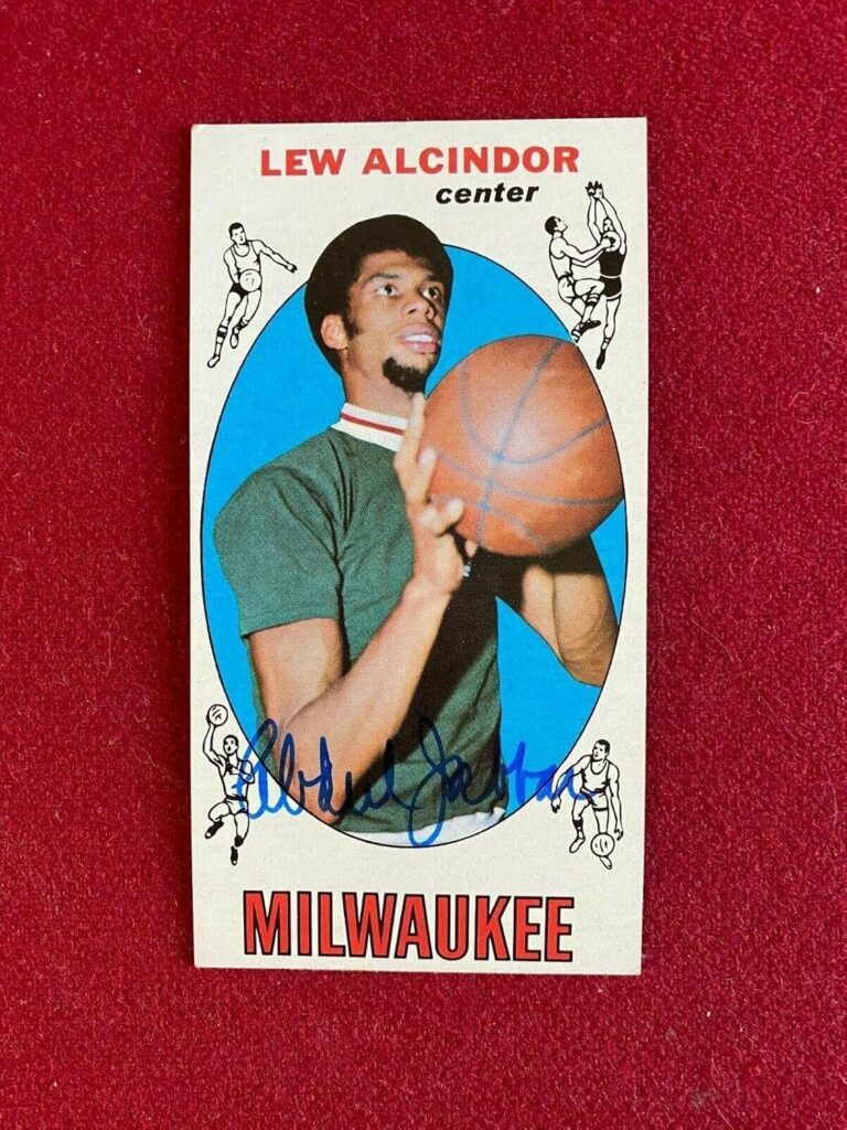 1969, Lew Alcindor, “Autographed” (JSA Letter) TOPPS ROOKIE Card (Scarce) Jabbar – Basketball Autographed Cards