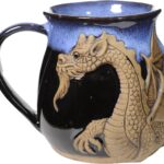 ALWAYS AZUL POTTERY Fantasy Dragon Mug in Garcia Blue – Handmade Ceramic Coffee Mug – Stylish and Unique Handcrafted Artistic Drinkware – Polished Clay Cups, Great for Coffee, Tea, and Art Lovers