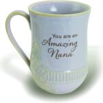 Abbey Gift Purple (Abbey & CA Gift) 16oz Floral Nana Ceramic Pottery Mug, 5″”” (57914)