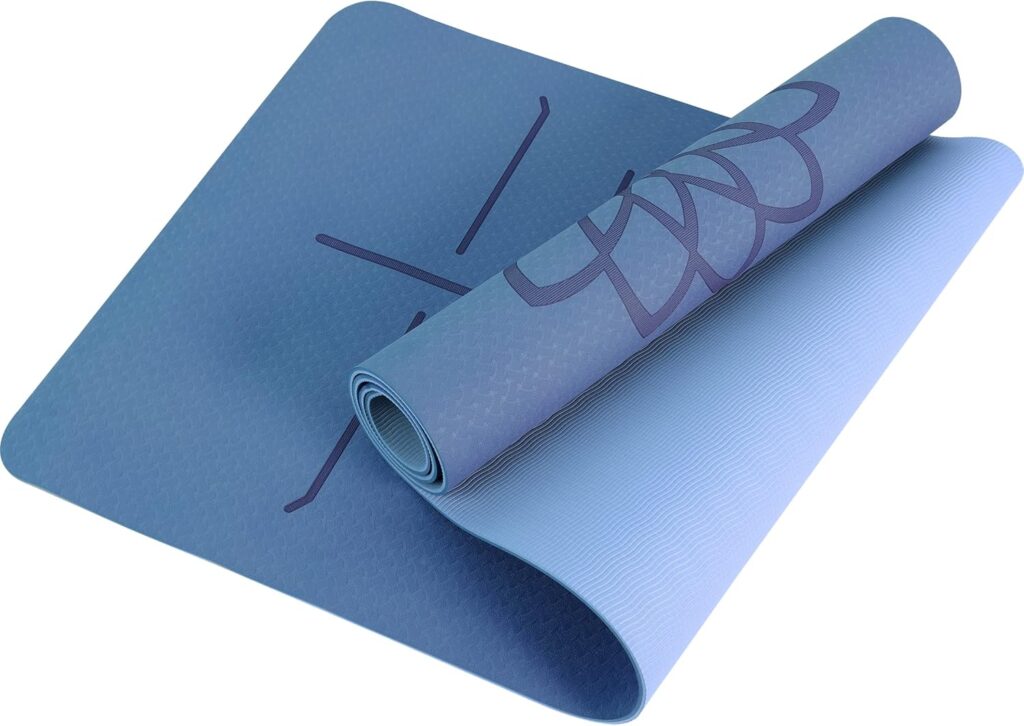 Mat Block Yoga Mat with Non-Slip 1/4” Thick Anti-Tear, High Density TPE Eco-Friendly Foam Material for Home, Pilates and Floor Exercises & Fitness