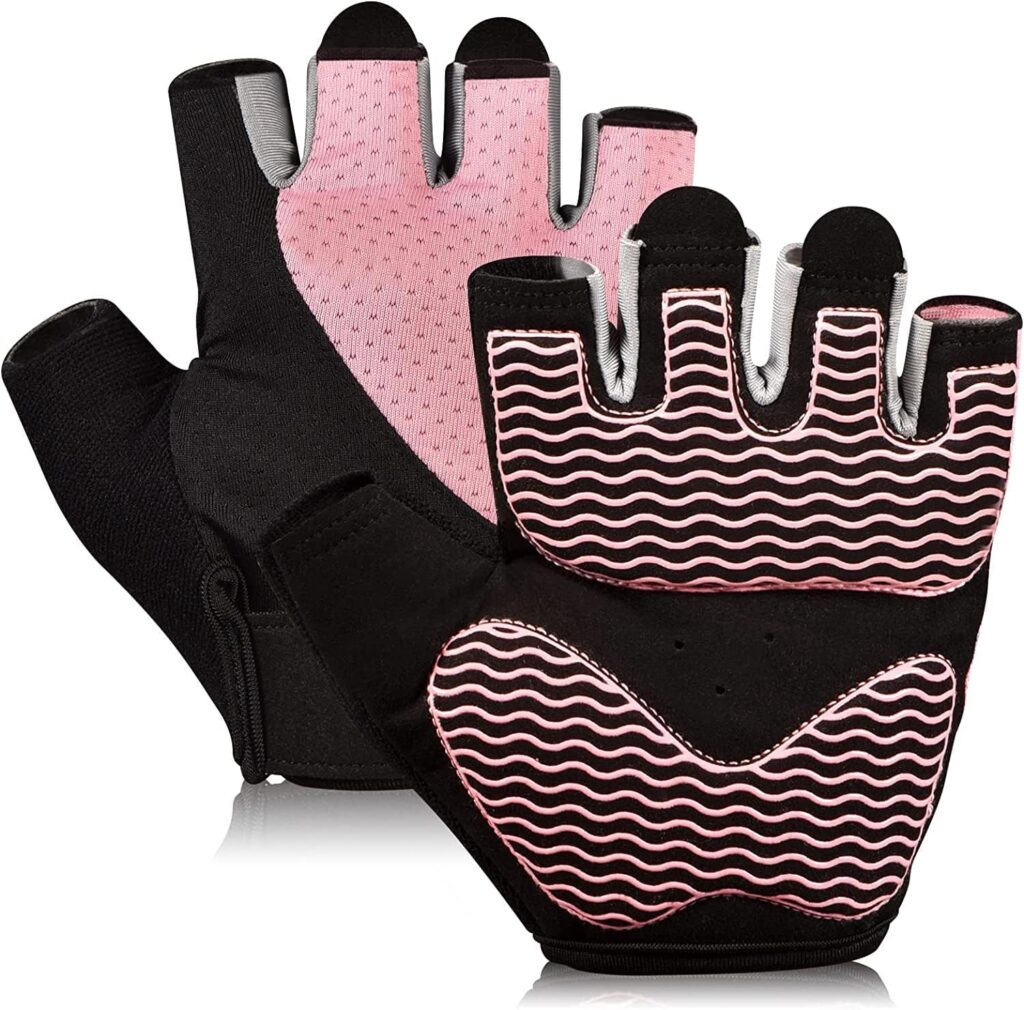 Sunnex Gym Gloves – Fingerless, Breathable Workout Gloves for Weightlifting, Cycling & More