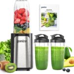 Ganiza Blender for Smoothies, 14Pcs Personal Blender for Shake and Smoothies for Kitchen with 3 Portable Cups (1x24oz & 2X17oz), Single Serve Smoothie Maker, Nutritious Recipe