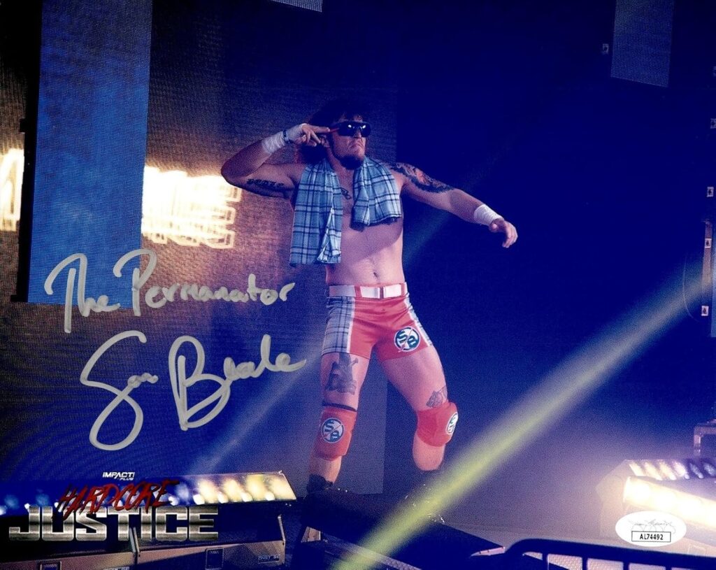 Sam Beale Signed & Inscribed “The Permanator” Impact 8×10 Photo JSA COA – Autographed Soccer Photos