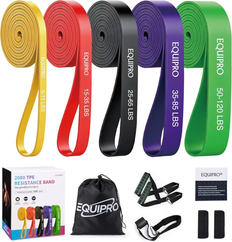 Resistance Bands, Exercise Bands, Resistance Bands for Working Out with Handles and Door Anchor, Workout Bands for Men Women with Protective Sleeve for Fitness Weights Work Out at Home