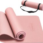 CAMBIVO Yoga Mat for Women Men Kids, 1/3 & 1/4 & 2/5 Inch Extra Thick Yoga Mat Non Slip, 72″ x 24″ TPE Yoga Mats, Workout Mat with Carrying Strap for Yoga, Pilates and Floor Exercises