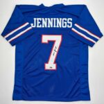 Facsimile Autographed Kevin Jennings SMU Blue Reprint Laser Auto College Football Jersey Size Men’s XL