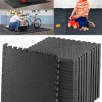 Kangler 20 pcs Gym Mats Set – EVA Foam Puzzle Floor Mats, High-Density Interlocking Foam Floor Tiles Home Workout Exercise Mats for Play-Room Garage Pool Treadmill Garage Kitchen Flooring