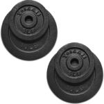 Yes4All 1.15 Inch Cast Iron Weight Plate – Ideal for Dumbbell Handle, Strength Training & Weightlifting (Set)