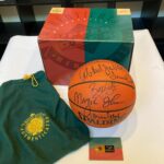 1987-88 Los Angeles Lakers NBA Champs Team Signed Basketball UDA Upper Deck COA – Autographed Basketballs