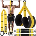 Pull Up Assistance Bands, Adjustable Heavy Duty Resistance Band for Pull Up, 3 Pull Up Bands, Comfortable Fabric Feet/Knee Rest, Assistance Bands for Pull-Up, Home Fitness, Body Stretching