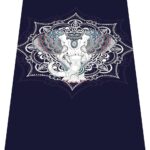 nuveti Printed Travel Yoga Mat-1/16 Inch Thick Non Slip Fitness Workout Mat with Carrying Bag, Foldable Lightweight Suede & Natural Rubber Yoga Mat for Yoga Pilates and Fitness 72″ L x 24″ W x 1.5mm