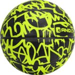 AND1 Fantom Graffiti Rubber Basketball – Streetball for Indoor and Outdoor Use, Deep Channel Construction and Durability