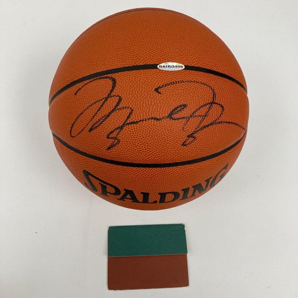 Michael Jordan Signed Spalding Official NBA Game Basketball UDA Upper Deck COA – Autographed Basketballs