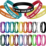 Custom Silicone Wristbands Bulk 30/100/500/1000PCS with Picture Text, Clipart, Logo, Message, Personalized Rubber Bracelets for Motivation, Events, Gifts, Support, Fundraisers, Awareness