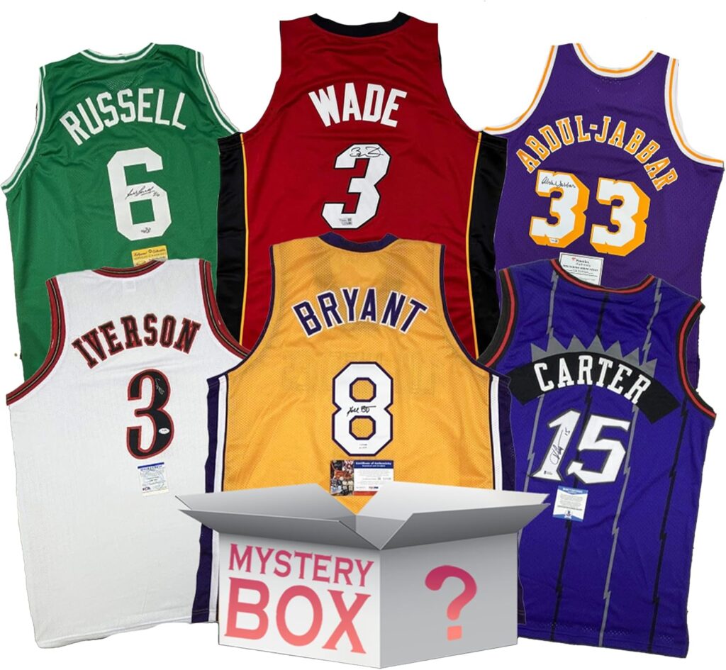 Hall of Famers Autographed/Signed Basketball Jersey Mystery Box with JSA, PSA, Beckett or Fanatics COA