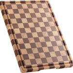 Acacia Wood Cutting Board for Kitchen – Chopping Board with Grooves & Handles, Large Wooden Cutting Board for Meat, Vegetables, Fruits, Cheese and Fruits Ideal Kitchen Gifts