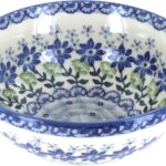 Blue Rose Polish Pottery – Blue Halsey Cereal/Soup Bowl – 6.5″ Diameter – Great Bowl for Everyday Dinnerware, Casual Dinnerware, or Formal Dining
