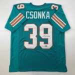 Facsimile Autographed Larry Csonka Miami Teal Reprint Laser Auto Football Jersey Size Men’s XL