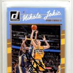 Nikola Jokic Signed Basketball Card, 2016-2017 Panini Donruss #68, PSA/DNA Authentic Autograph Slab, Denver Nuggets Autographed Memorabilia