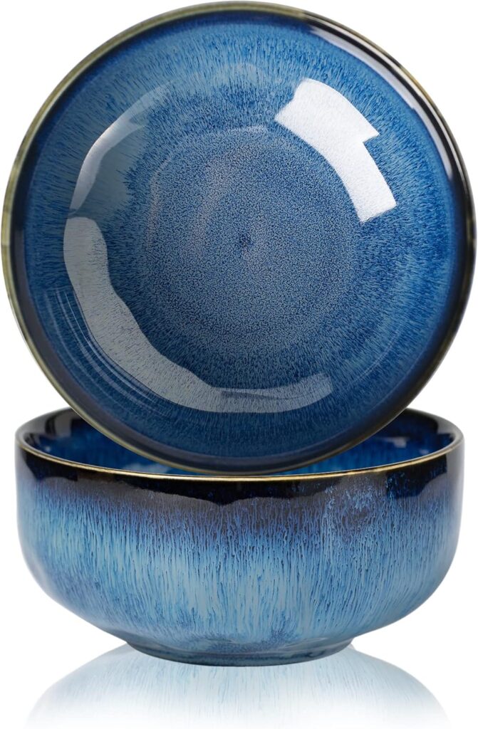 Serving Bowls – 22 Ounce Bowls Set – Ceramic Bowl Set of 2-5.75 inch for Salad, Soup,Cereal Bowls for Kitchen