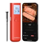 ThermoMaven Smart Bluetooth Wireless Meat Thermometer, 10X Enhanced Sub-1G Signal and Stability, Standalone Display Base, Certified Accuracy ±0.5°F, WiFi Unlimited Range for BBQ, Oven, Smoker, Grill